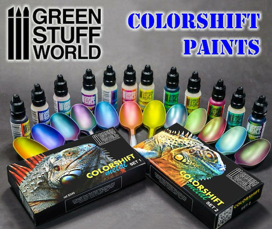 Green Stuff World Colorshift Metal Цвят За Моделиране Син 17ml