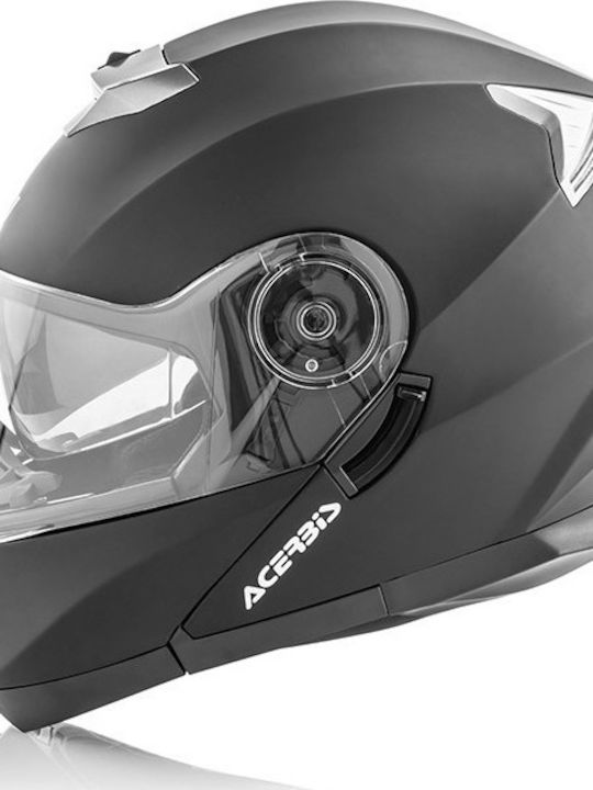 Acerbis Serel Black Matt Motorcycle Helmet Flip-Up ECE 22.05 1550gr with Sunvisor