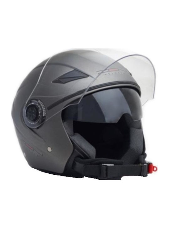 Zen ZN-105 Titanium Matt Motorradhelm Jet
