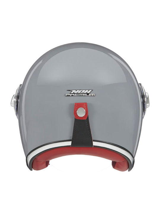 Nox Heritage Matt Grey Motorcycle Helmet Jet 1350gr with Sunvisor