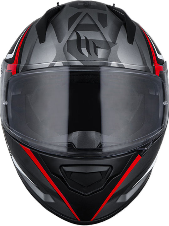 MT Stinger Acero Mat Black/Grey Κράνος Μηχανής Full Face 1450gr