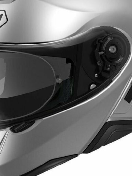 Shoei Neotec II Flip-Up Helmet with Pinlock and Sun Visor DOT / ECE 22.05 1650gr Light Silver LIGHTSILVER1-XS