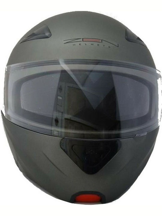 Zen ZN-301 Titanium Matt Motorradhelm Aufklappbar ECE 22.05