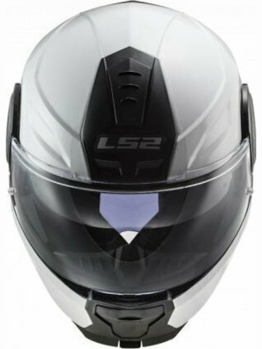 LS2 Scope FF902 Solid Alb Casca Moto Flip-Up ECE 22.05 1650gr cu Sunvisor