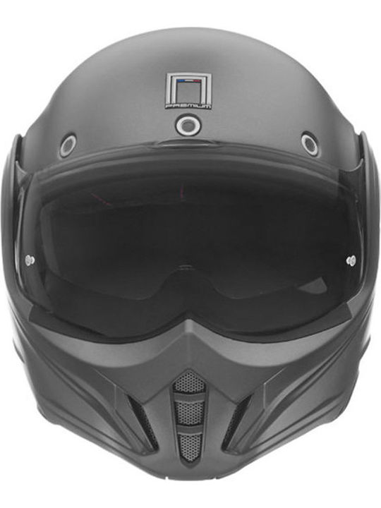 Nox Stratos Matt Titanium Κράνος Μηχανής Flip-Up 1600gr με Sunvisor