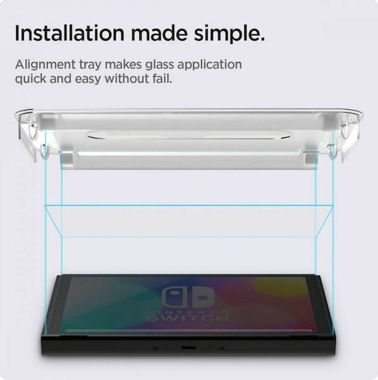 Spigen Ez Fit GLAS.tR Screen Protector Tempered Glass for Switch OLED