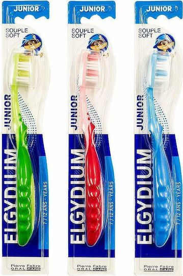 Elgydium Junior Children's Toothbrush for 7+ Years Green