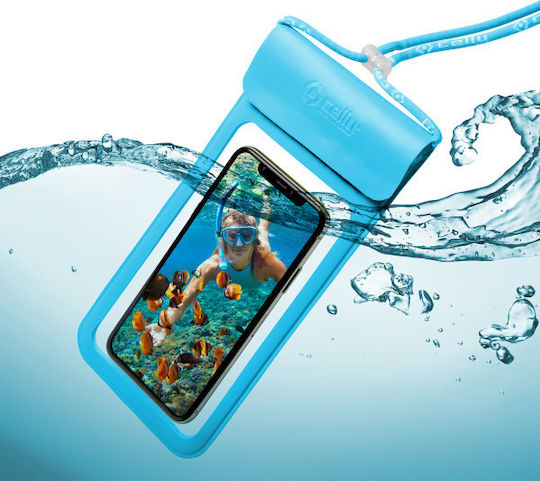 Celly Waterproof Universal Case έως 6.5" (Μπλε)
