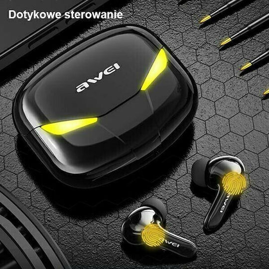 Awei T35 In-ear Bluetooth Handsfree Earphones with Sweat Resistance and Charging Case Black