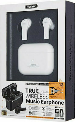 Remax TWS-27 In-ear Bluetooth Handsfree Headphone with Charging Case White