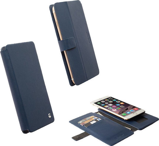 Krusell Universal Leather Malmo Flipwallet Slide 2XL (Μπλε)