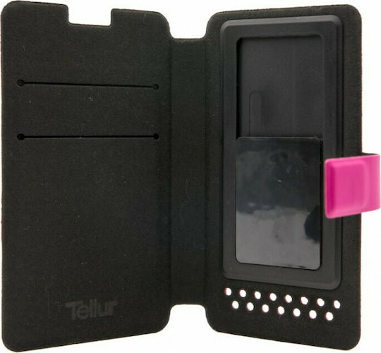 Tellur Universal Mobile Cover Book Case up to 4.5" Fuchsia
