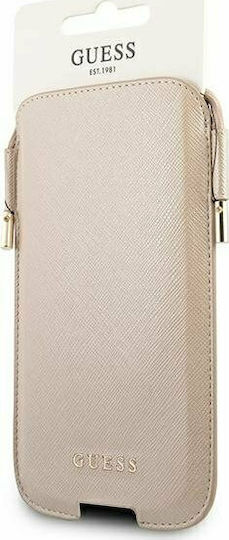 Guess Saffiano Pliculeț până la 6.1" Auriu GUHCP12MSAPSLG