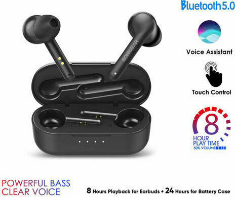 Sonic Gear TWS 5 Pro In-ear Bluetooth Handsfree Ακουστικά με Θήκη Φόρτισης Μαύρα
