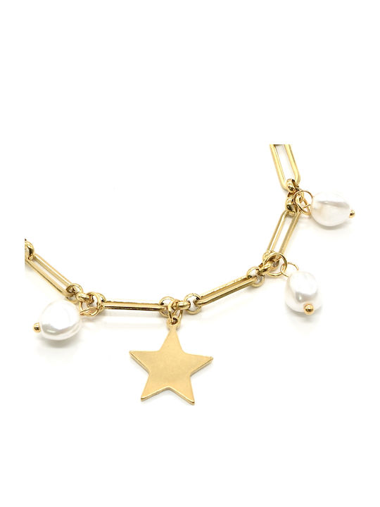 AMORINO Women's steel bracelets STAR-BALL20 gold