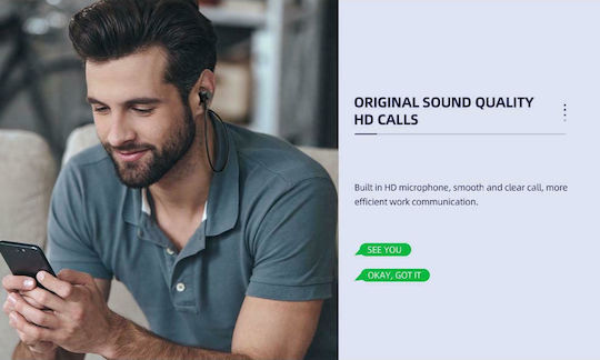 Celebrat A20 In-Ear Bluetooth-Freisprecheinrichtung Kopfhörer Weiß