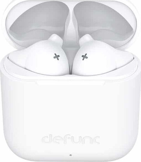 Defunc True Go Slim Earbud Bluetooth Handsfree Earphones with Sweat Resistance and Charging Case White