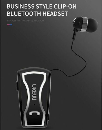 Fineblue UK880 In-ear Bluetooth Handsfree Ακουστικό Πέτου Μαύρο