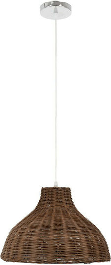 GloboStar Mayotte Pendant Light Brown Bell with Socket E27 42x42x28cm