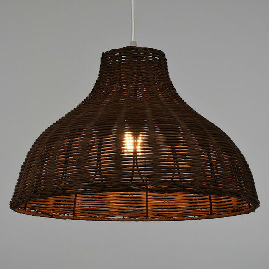 GloboStar Mayotte Pendant Light Brown Bell with Socket E27 42x42x28cm
