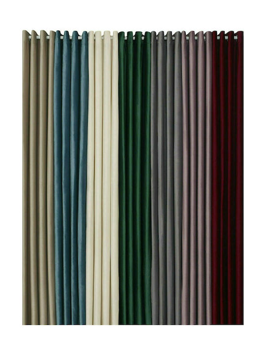 Viopros Curtain with Grommet Green 140x260cm