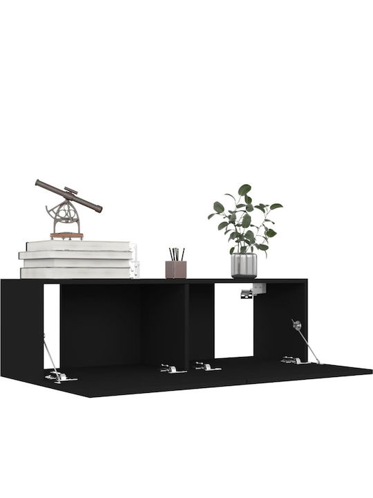 Living Room TV Unit Μαύρο L100xW30xH30cm