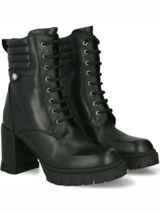 Voyage V Leder Stiefeletten Damen Schwarz