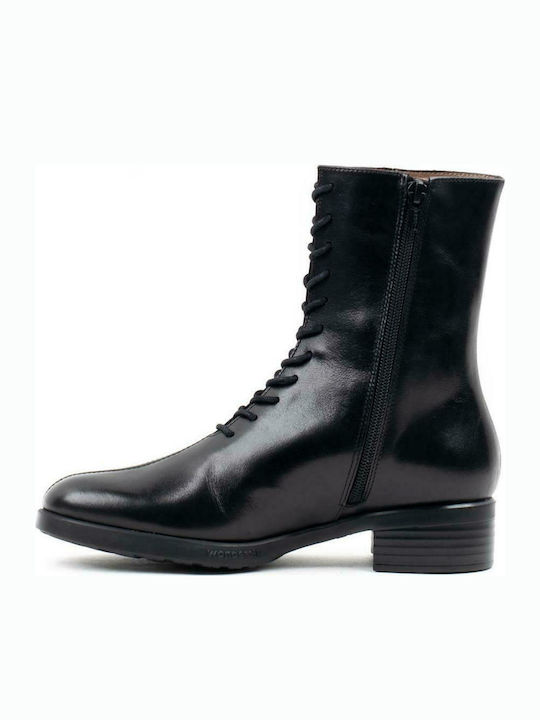 Wonders Leather Women's Ankle Boots Black