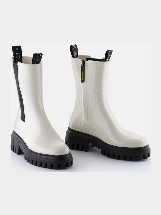 City 05 Leather Women's Ankle Boots White
