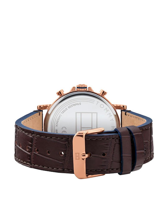 Tommy Hilfiger Daniel Watch Battery with Leather Strap