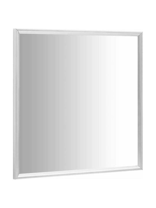 vidaXL Wall Mirror with Silver Plastic Frame 40x40cm 1pcs