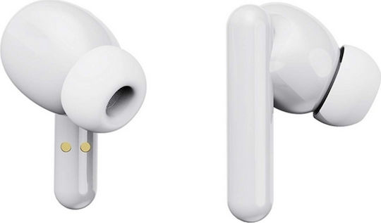 Denver TWE-38 In-ear Bluetooth Handsfree Căști cu Carcasă de Încărcare Alb