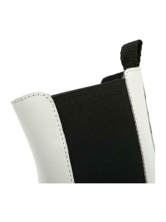 Leather Women's Ankle Boots White