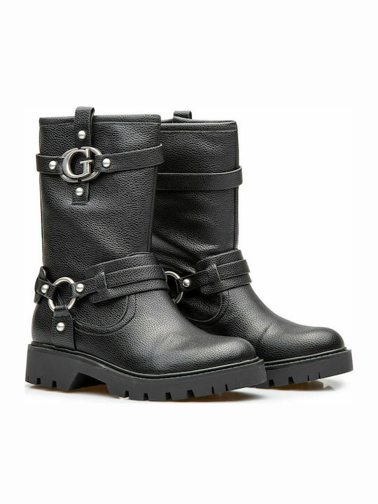 Leder Damenstiefel Schwarz FL82RNELE10