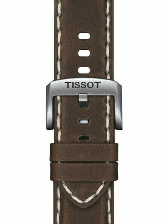 Tissot Supersport Men's Watch 46mm Chronograph Battery with Brown Leather Strap