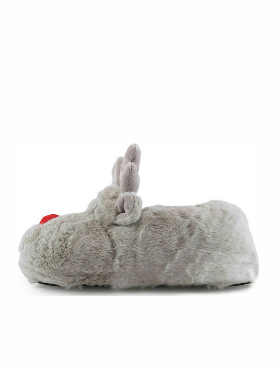1222-0135 Heel Enclosed Men's Slipper Gray