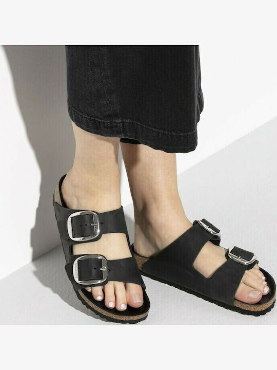 Birkenstock Arizona Big Buckle Oiled Leather Anatomic Σανδάλια Black