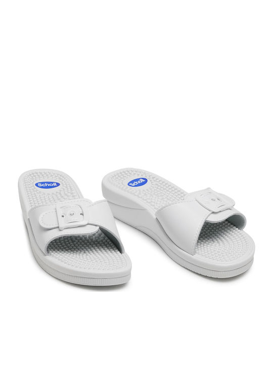 Massage Women's Flat Sandals Anatomic in White Color