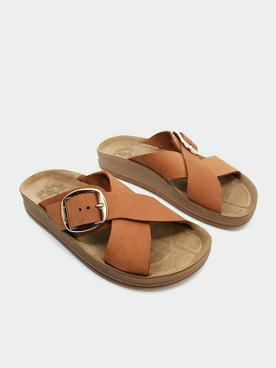 Misty S317 Leather Women's Flat Sandals Anatomic Aragosta