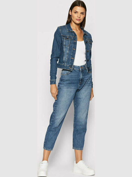 Debra Kurz Damen Jeansjacke Blau