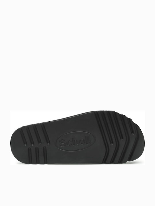 Air Bag Med Leather Women's Flat Sandals Black