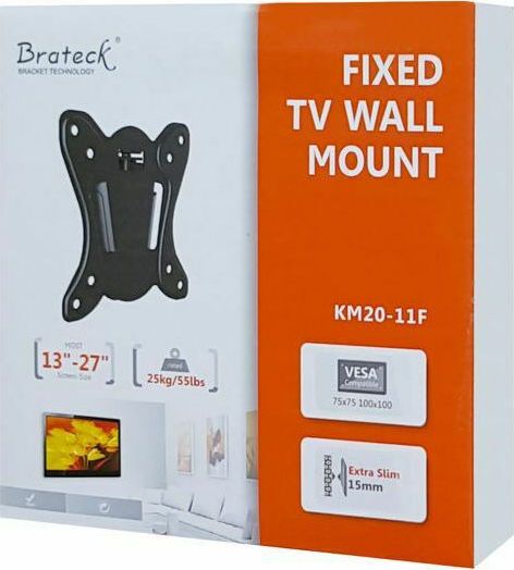 Brateck KM20-11F Βάση Τηλεόρασης Τοίχου έως 27" και 25kg