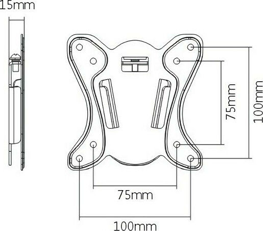 Brateck KM20-11F Βάση Τηλεόρασης Τοίχου έως 27" και 25kg