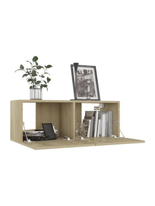 Wand Wohnzimmer Schrank aus Spanplatte Sonoma 80x30x30cm
