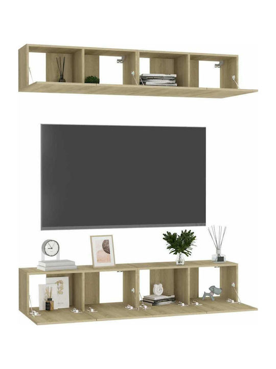 Wand Wohnzimmer Schrank aus Spanplatte Sonoma 80x30x30cm