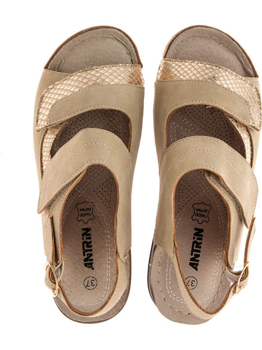 Thea Flache Damen Sandalen Beigen