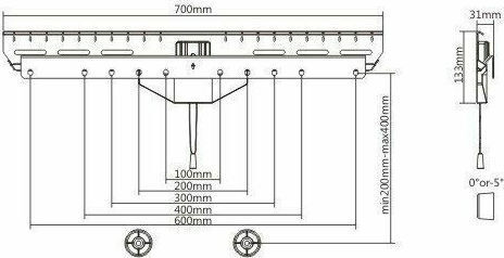 Brateck LED-1546 Wall TV Mount up to 55" and 50kg