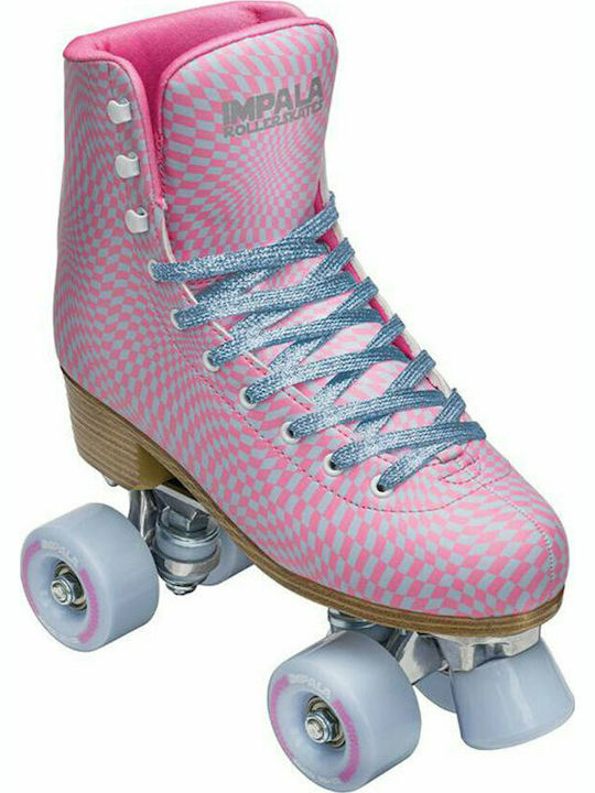 Impala Wavycheck Adult Quad Rollers Pink