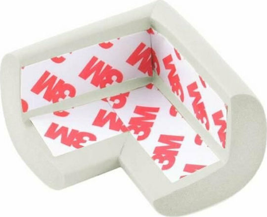 Iso Trade Protection Corner with Sticker made of Plastic in White Color 4pcs