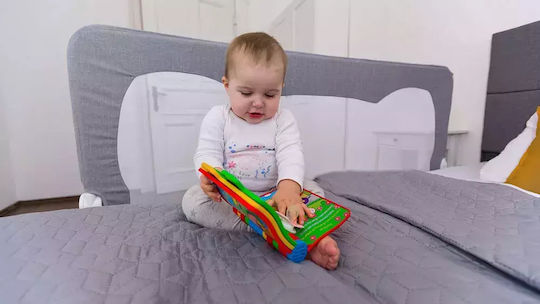 Lionelo Hanna Foldable Bed Rail Guard Simple Placement made of Fabric in Gray Color 150x35x66εκ. 1pcs